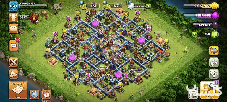 اکانت کلش اف کلنز تان هال 14 لول 160 (کد 21437)