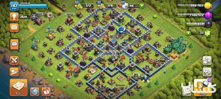 اکانت کلش اف کلنز تان هال 13 لول 147 (کد 32538)