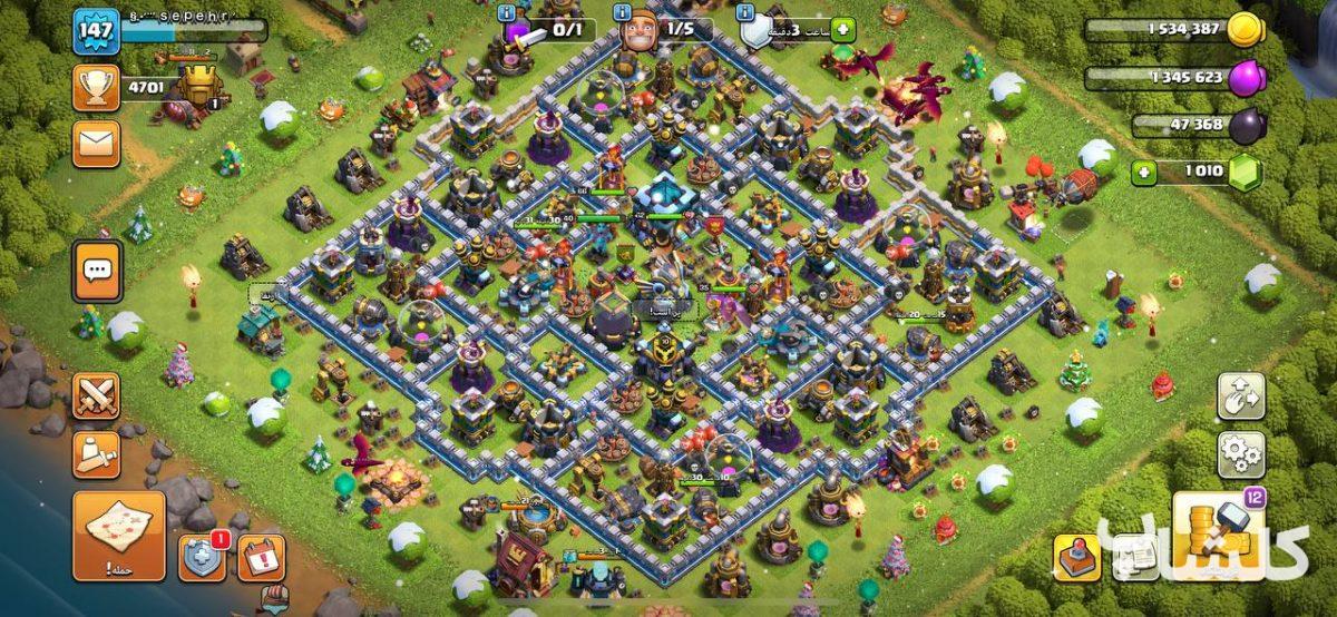 اکانت کلش اف کلنز تان هال 13 لول 147 (کد 44757)