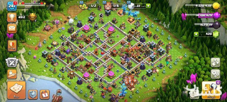 اکانت کلش اف کلنز تان هال 16 لول 241 (کد 47656)