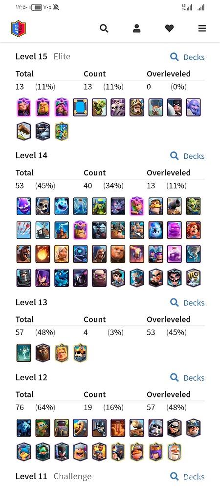 اکانت کلش رویال لول 57 (کد 62633)
