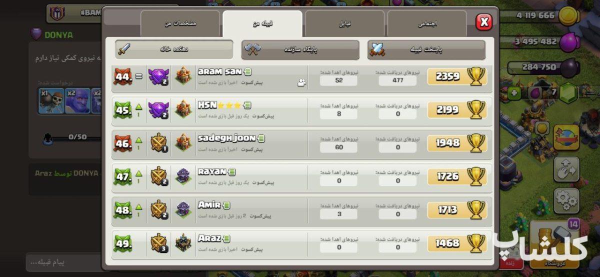قبیله کلش اف کلنز لول 20 (کد 85423)