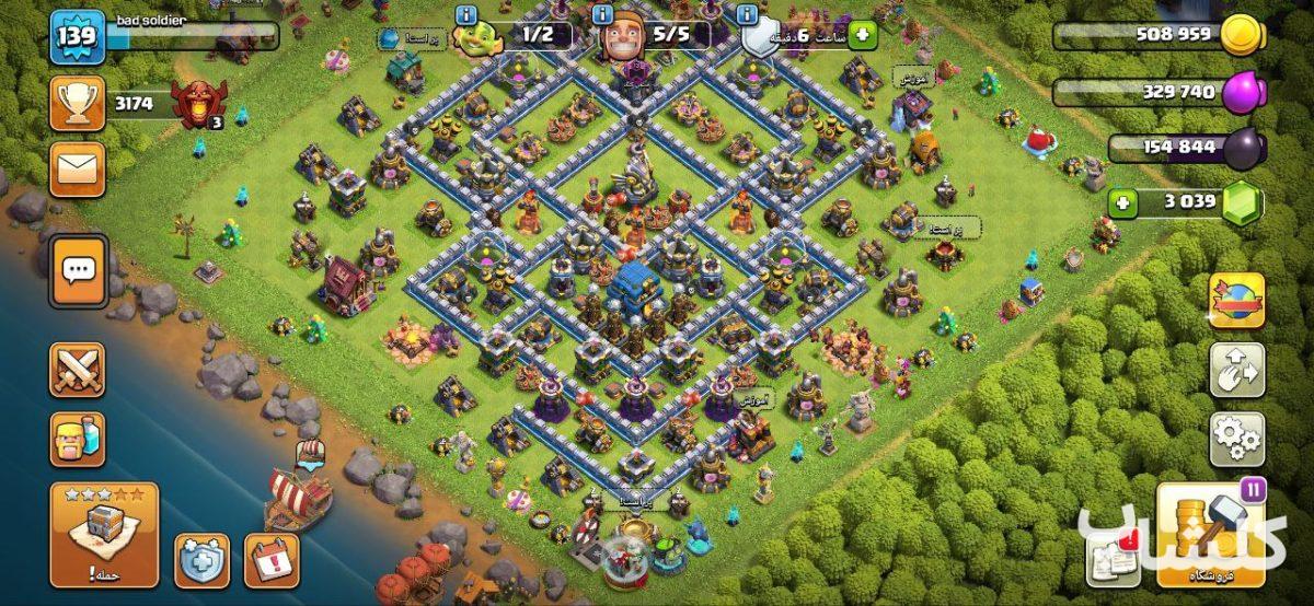 اکانت کلش اف کلنز تان هال 12 لول 139 (کد 92428)