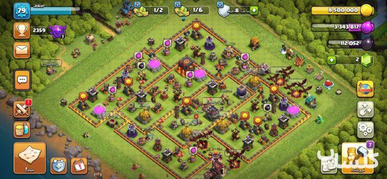 اکانت کلش اف کلنز تان هال 10 لول 79 (کد 94004)