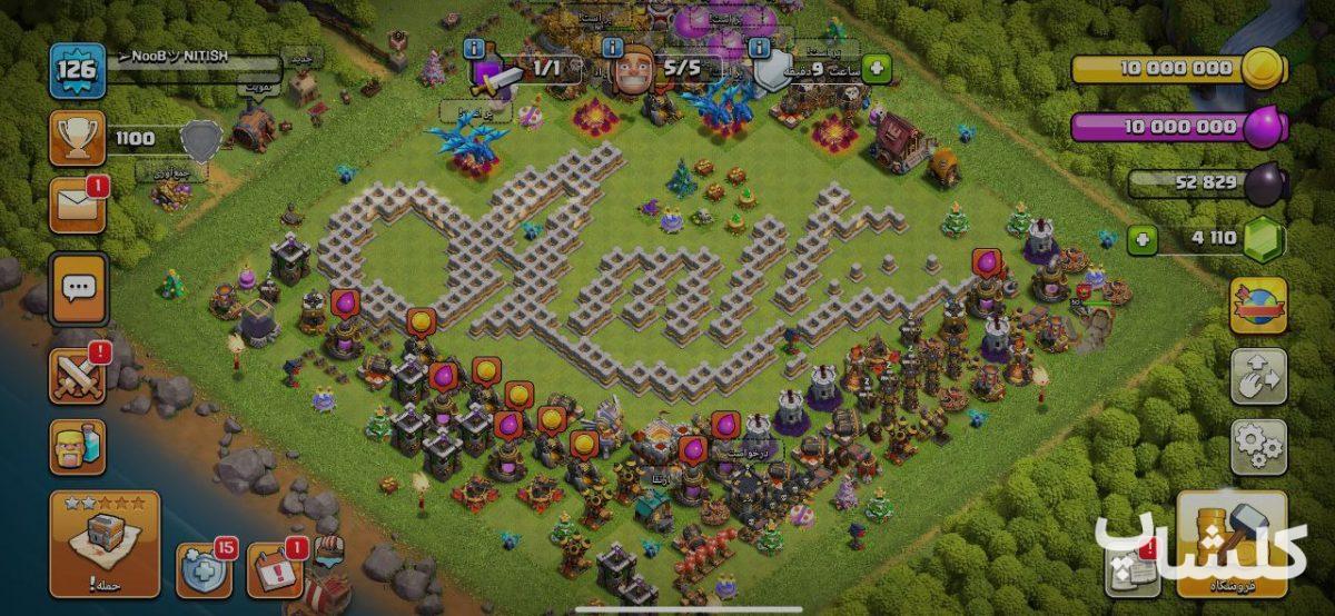 اکانت کلش اف کلنز تان هال 11 لول 126 (کد 95414)