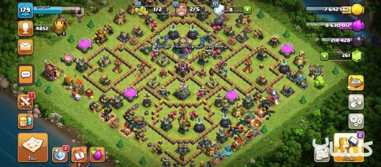اکانت کلش اف کلنز تان هال 14 لول 179 (کد 108824)