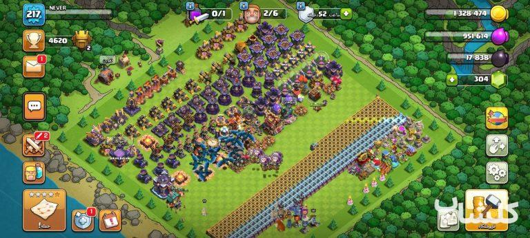 اکانت کلش اف کلنز تان هال 15 لول 217 (کد 126853)