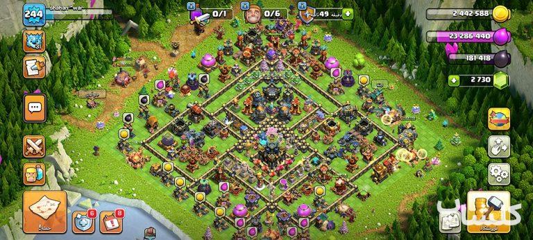 اکانت کلش اف کلنز تان هال 17 لول 244 (کد 149686)
