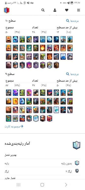 اکانت کلش رویال لول 33 (کد 156162)