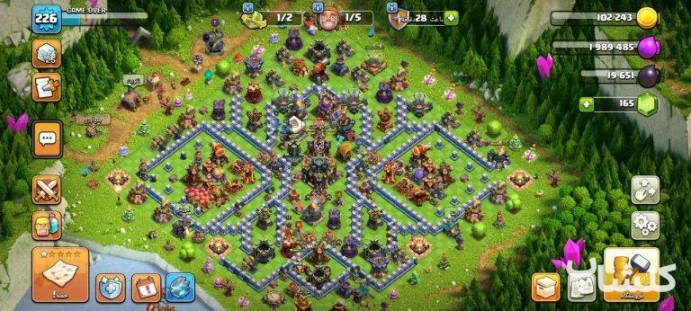 اکانت کلش اف کلنز تان هال 17 لول 226 (کد 171483)