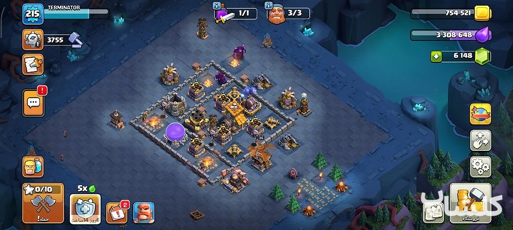 اکانت کلش اف کلنز تان هال 18 لول 216 (کد 235573)