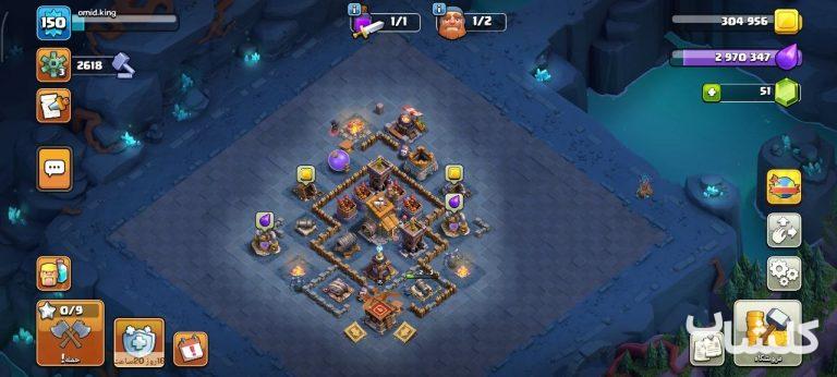 اکانت کلش اف کلنز تان هال 15 لول 150 (کد 237555)