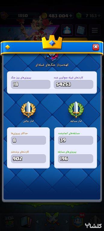 اکانت کلش رویال لول 68 (کد 246710)