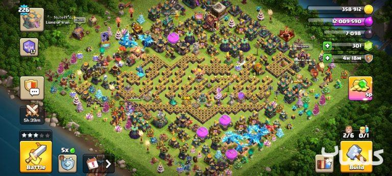اکانت کلش اف کلنز تان هال 14 لول 226 (کد 254595)