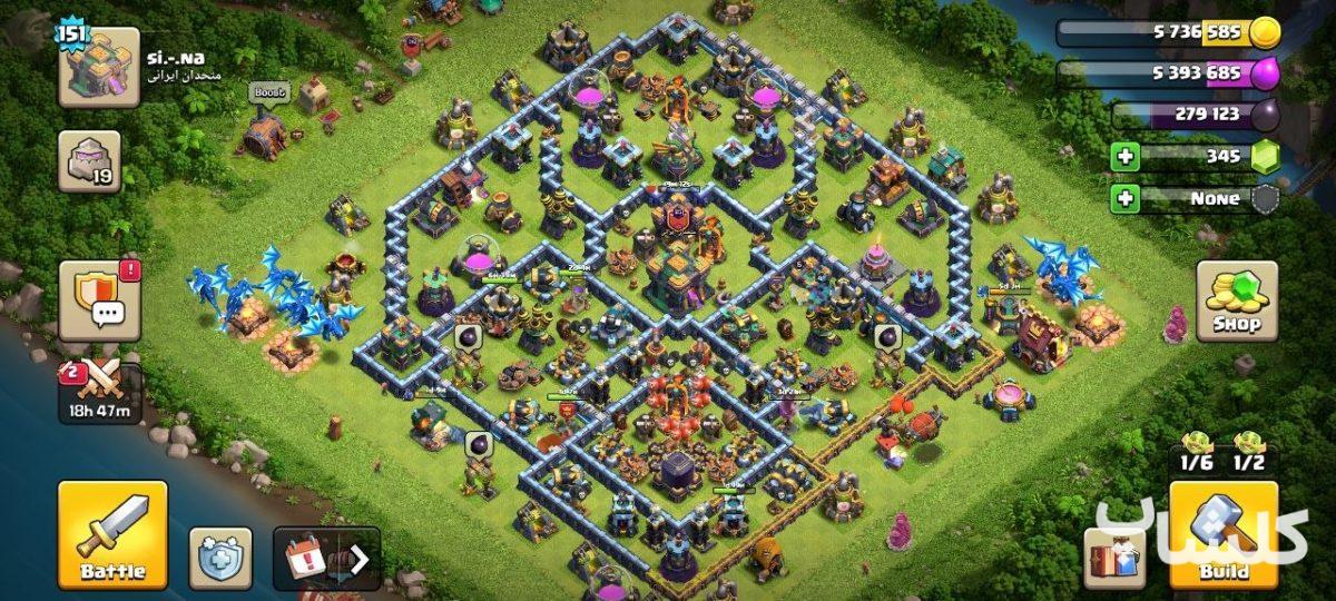 اکانت کلش اف کلنز تان هال 14 لول 151 (کد 255406)